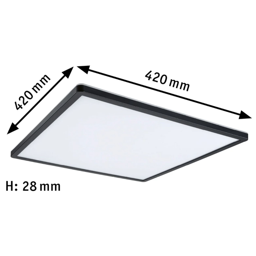 Paulmann 71016 - LED/22W Димируем панел ATRIA 230V 4000K 42x42 см черен