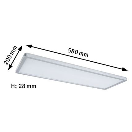 Paulmann 71020 - LED/20W RGBW Димируем панел ATRIA 230V 4000K 20x58 см + дистанционно управление