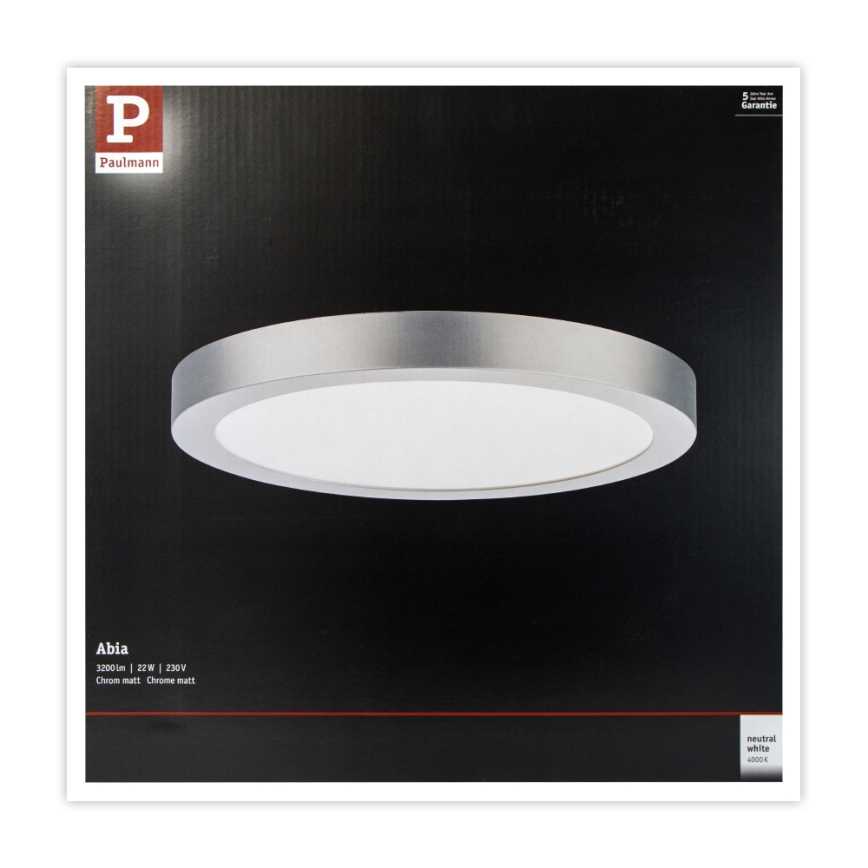 Paulmann 71023 - LED/22W Лампа ABIA 230V матов хром