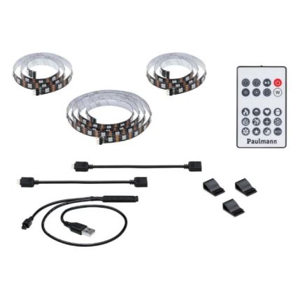 Paulmann 78880 - LED/3,5W RGB Димируема лента за телевизор 2 м ZOLL 5V + дистанционно управление