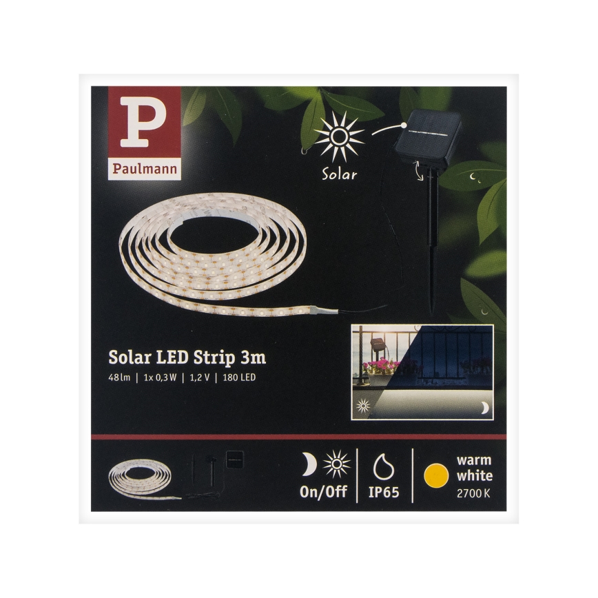 Paulmann 78896 - LED/0,3W IP44 Соларен лента 3m 1,2V 1000 mAh