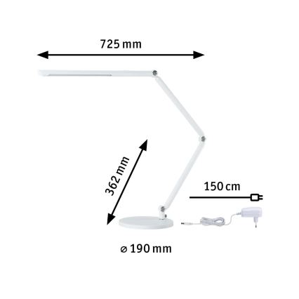 Paulmann 78911 - LED/10,6W Димируема настолна лампа FLEXBAR 230V 3000/4000/6500K