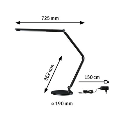 Paulmann 78912 - LED/10,6W Димируема настолна лампа FLEXBAR 230V 3000/4000/6500K