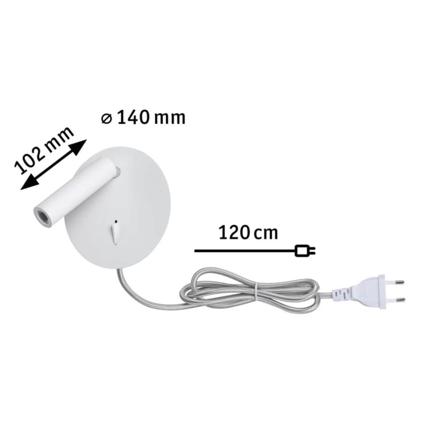 Paulmann 78917 - LED/3,2W Аплик TABARI 230V бял