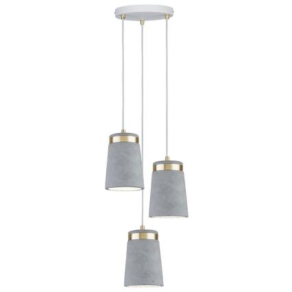 Paulmann 79627 - Висящ полилей NORELL 3xE27/20W/230V бетон