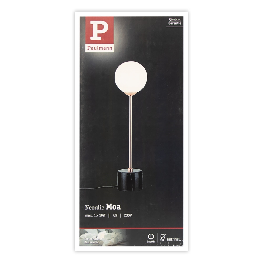 Paulmann 79662 - 1xG9/10W Настолна лампа NEORDIC MOA 230V