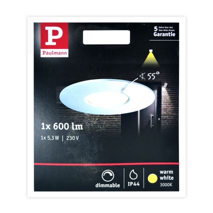 Paulmann 79668 - LED/5,3W IP44 Димируема луничка за баня HOUSE 230V