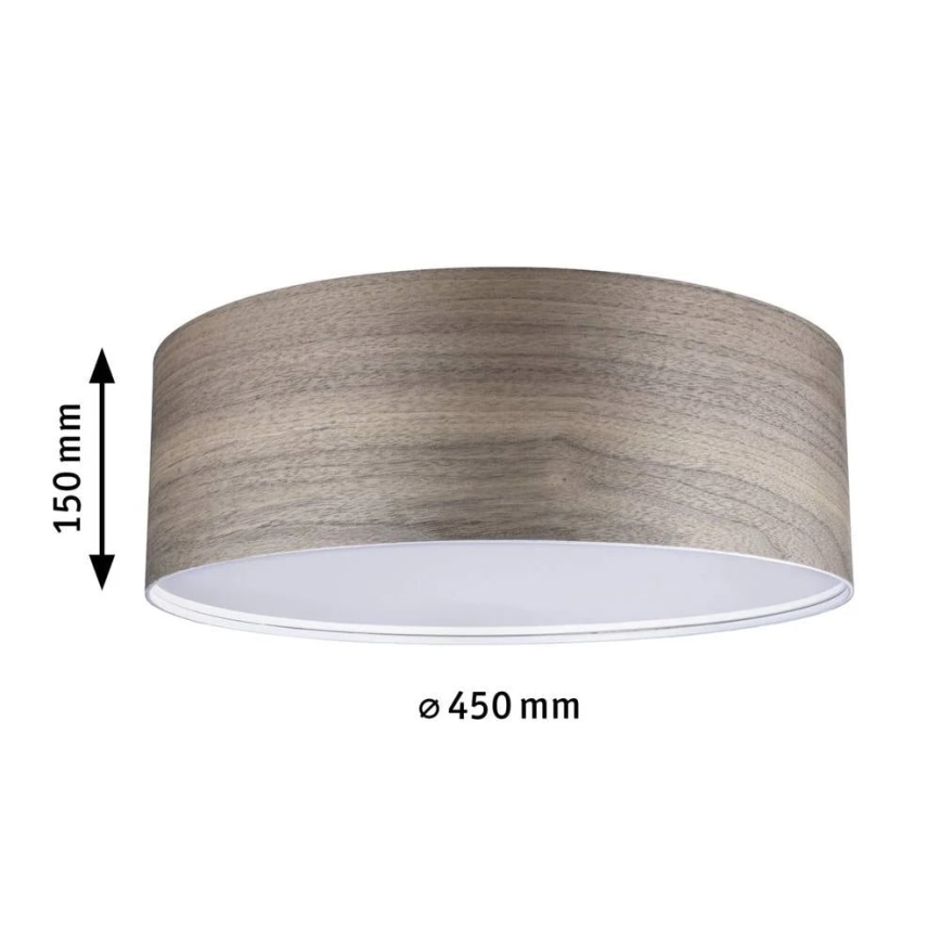 Paulmann 79687 - 3xE27/20W Плафон NEORDIC LISKA 230V орех