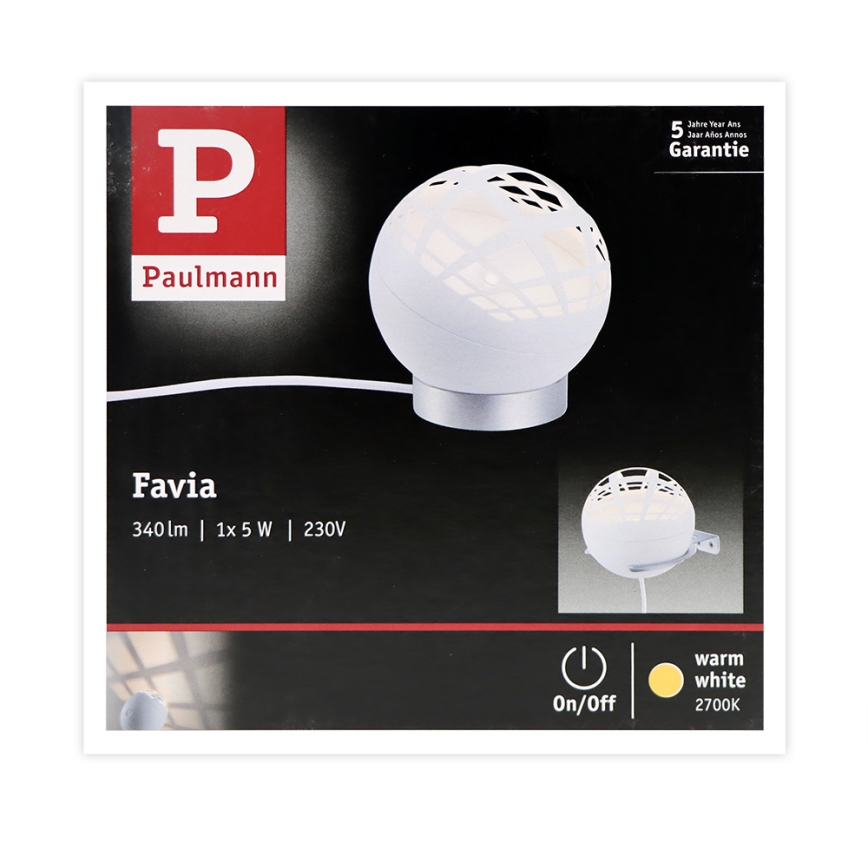Paulmann 79697 - LED/5W Настолна лампа FAVIA 230V