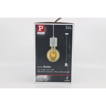 Paulmann 79750 - 1xE27/20W Висящ полилей NORDIN 230V