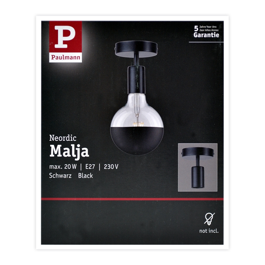 Paulmann 79760 - Таванна лампа HALDOR 1xE27/20W/230V