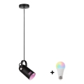 Paulmann 79766 - LED RGBW 1xE27/9W пендел на шнур LAVEA 230V черен