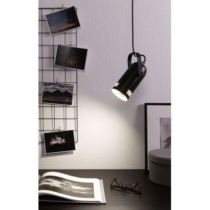 Paulmann 79766 - LED RGBW 1xE27/9W пендел на шнур LAVEA 230V черен