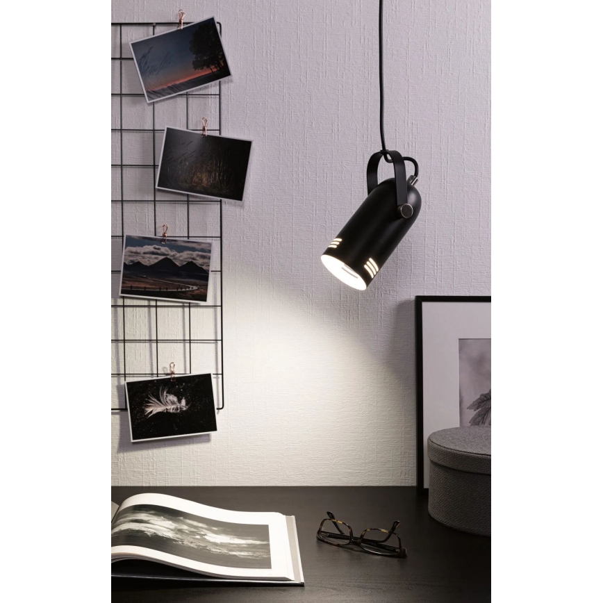 Paulmann 79766 - LED RGBW 1xE27/9W пендел на шнур LAVEA 230V черен