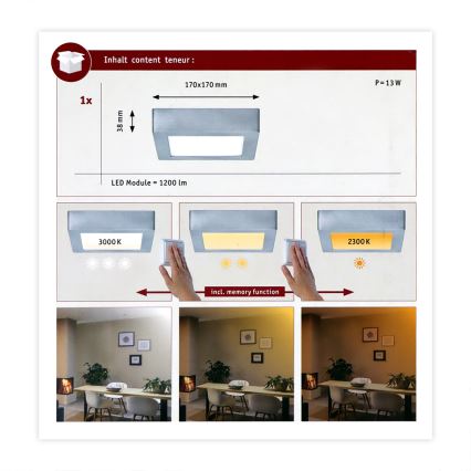 Paulmann 79791 - LED/10,2W Лампа CARPO 230V 2300-3000K