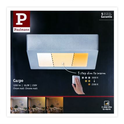 Paulmann 79791 - LED/10,2W Лампа CARPO 230V 2300-3000K