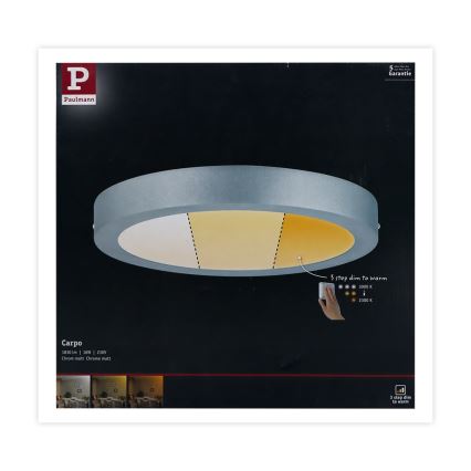 Paulmann 79798 - LED/16W Лампа CARPO 230V 2300/2500/3000K