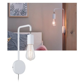 Paulmann 79811 - 1xE27/40W Настенно осветително тяло CALVANI 230V бяло