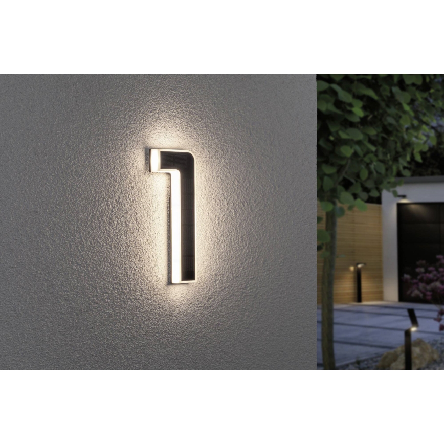 Paulmann 79842 - LED/0,2W IP44 Соларен домашен номер 1,2V 1500 mAh