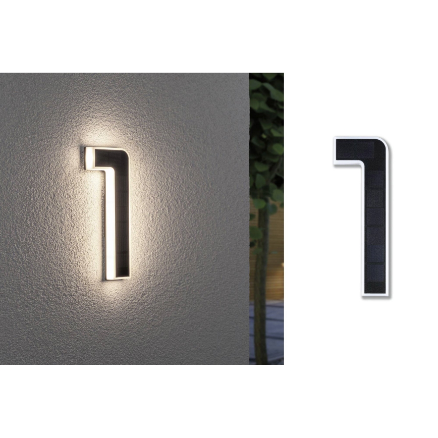 Paulmann 79842 - LED/0,2W IP44 Соларен домашен номер 1,2V 1500 mAh