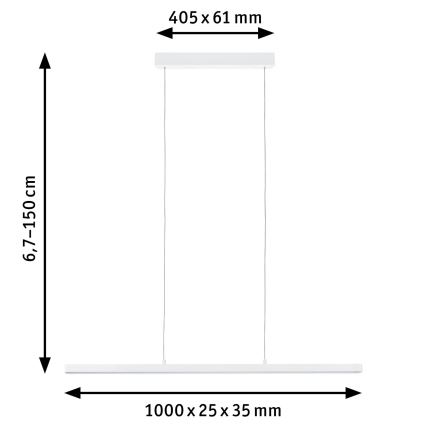 Paulmann 79901 - LED/42W Димируем пендел LENTO 230V