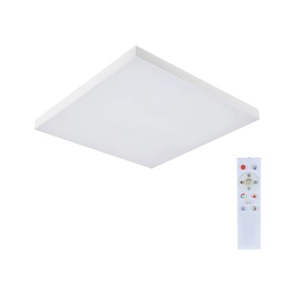 Paulmann 79910 - LED/31W RGBW Димируемо таванно осветително тяло LORIA 230V 3000-6500K 59,5x59,5 cm бяло + дистанционно управление