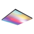 Paulmann 79913 - LED/31W RGBW димируемо таванно осветително тяло LORIA 230V 3000-6500K 59,5x59,5 cm черно + дистанционно управление