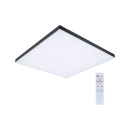 Paulmann 79913 - LED/31W RGBW димируемо таванно осветително тяло LORIA 230V 3000-6500K 59,5x59,5 cm черно + дистанционно управление