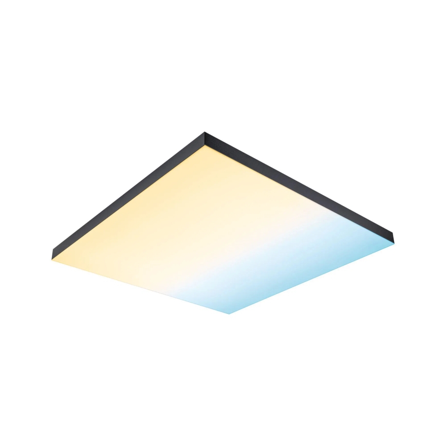 Paulmann 79913 - LED/31W RGBW димируемо таванно осветително тяло LORIA 230V 3000-6500K 59,5x59,5 cm черно + дистанционно управление