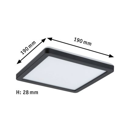 Paulmann 79920 - LED/11,2W димируем панел ATRIA 230V 3000K 19x19 cm черен