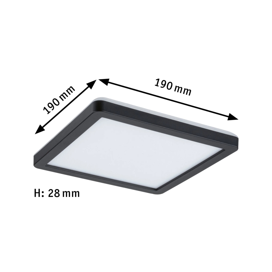 Paulmann 79920 - LED/11,2W димируем панел ATRIA 230V 3000K 19x19 cm черен