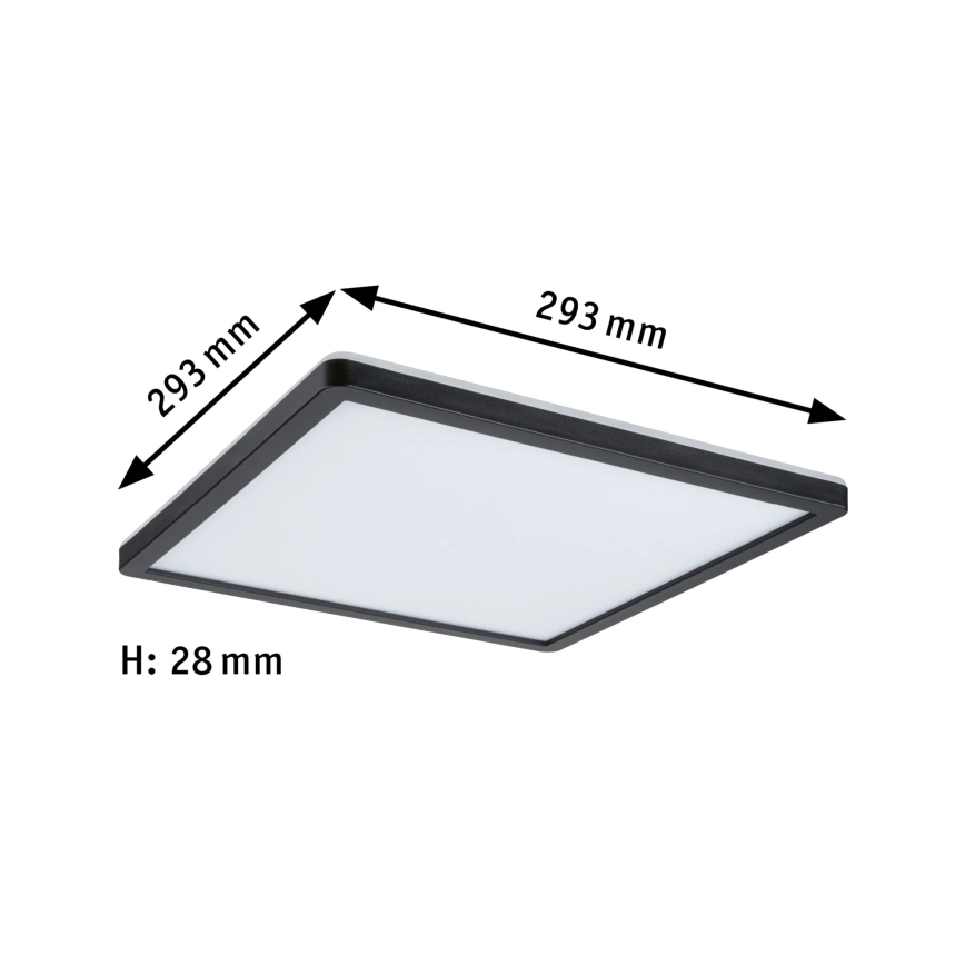 Paulmann 79921 - LED/16W панел с възможност за димиране ATRIA 230V 3000K 29,3x29,3 cm черен