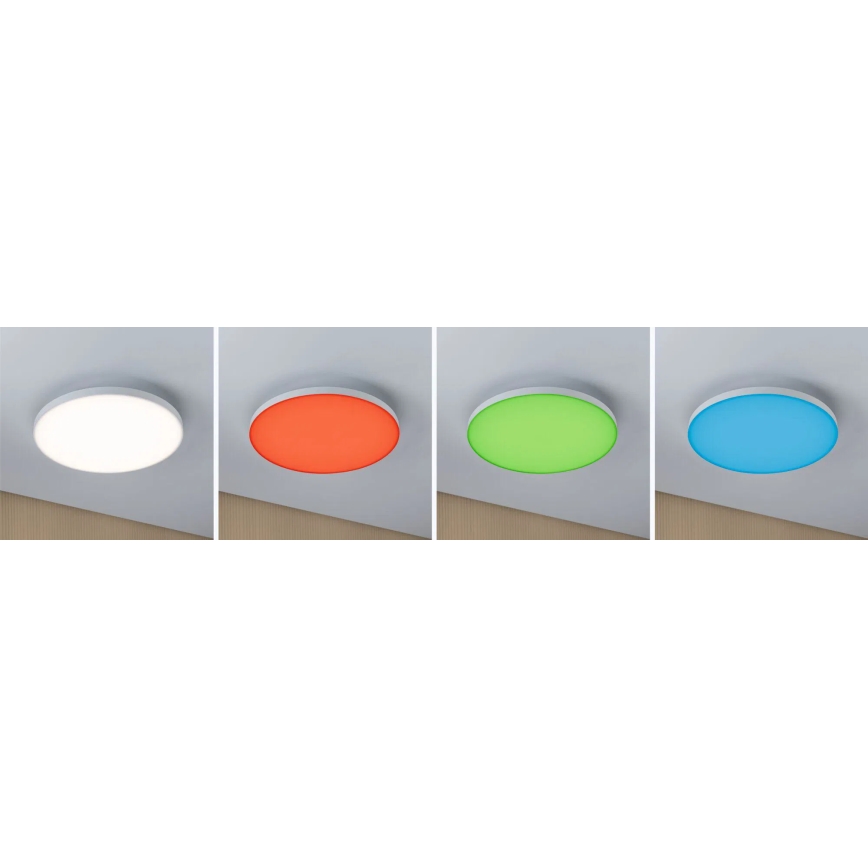 Paulmann 79929 - LED/22W RGBW Димируемо таванно осветително тяло LORIA 230 V Ø 40 см бяло