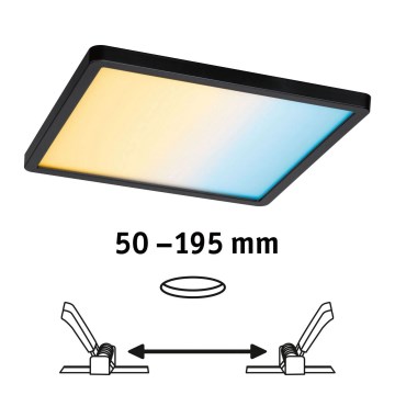 Paulmann 79967 - LED/16W IP44 Вградено таванно осветително тяло за баня AREO, с възможност за димиране, 230V, 23x23 cm, черно