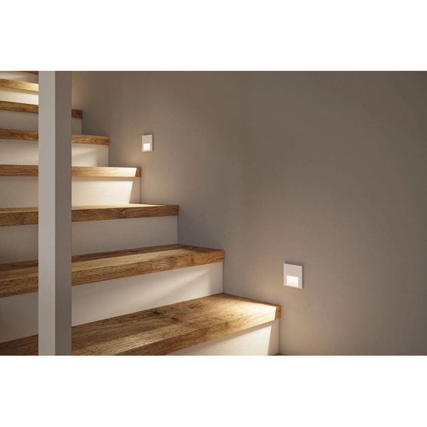 Paulmann 80002 - LED/1W Лампа за стълбище със сензор TSARO 230V Lead/бял
