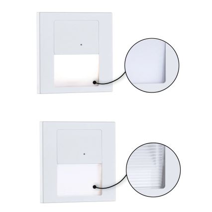Paulmann 80002 - LED/1W Лампа за стълбище със сензор TSARO 230V Lead/бял