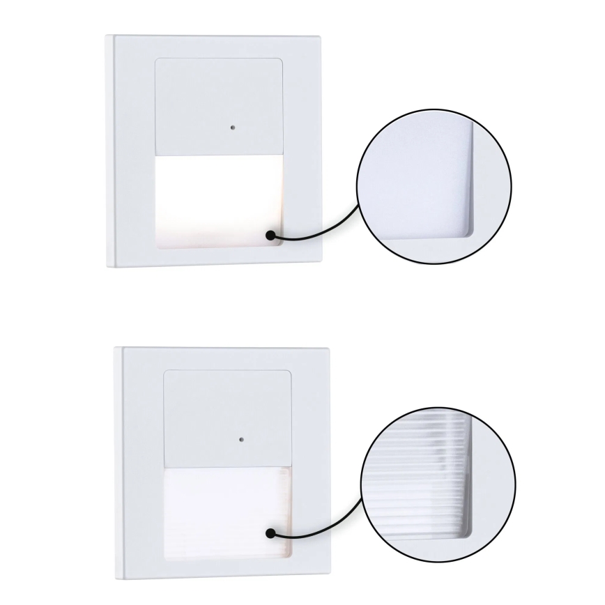 Paulmann 80002 - LED/1W Лампа за стълбище със сензор TSARO 230V Lead/бял