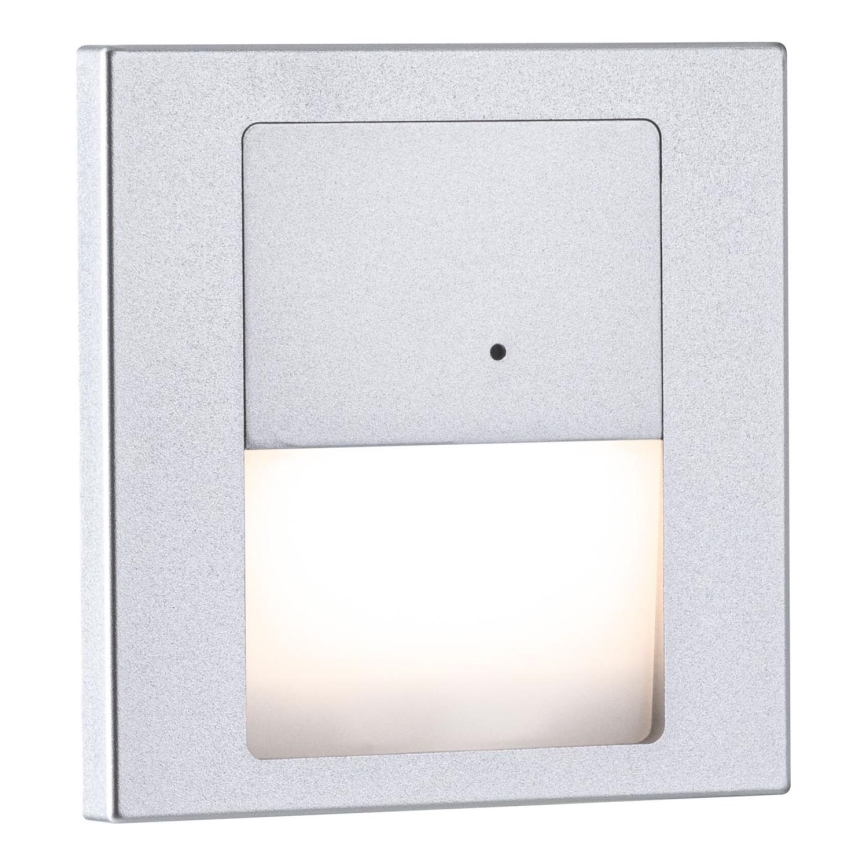 Paulmann 80003 - LED/1W Лампа за стълбище със сензор TSARO 230V Lead/матов хром