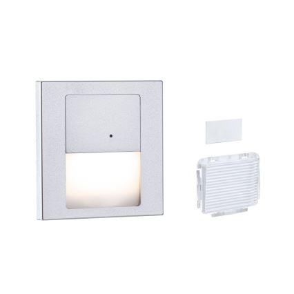 Paulmann 80003 - LED/1W Лампа за стълбище със сензор TSARO 230V Lead/матов хром