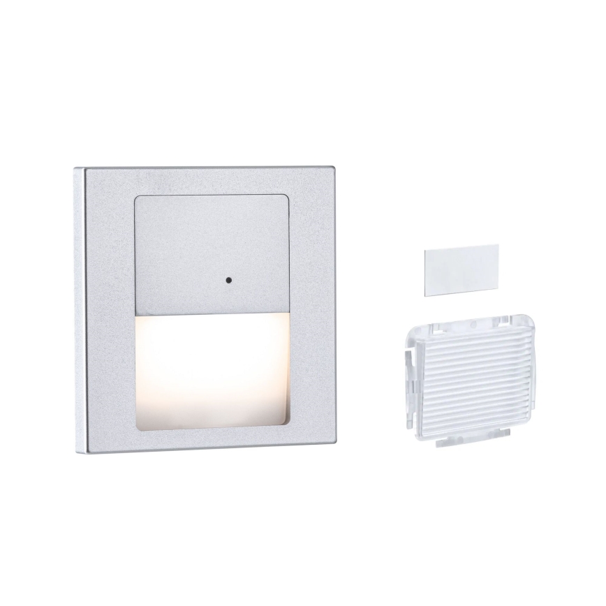 Paulmann 80003 - LED/1W Лампа за стълбище със сензор TSARO 230V Lead/матов хром