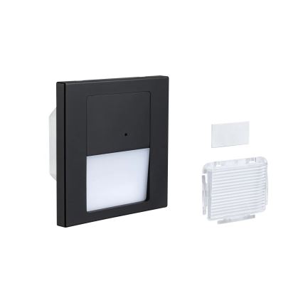 Paulmann 80004 - LED/1W Лампа за стълбище със сензор TSARO 230V Lead/черен