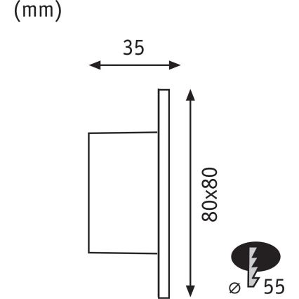 Paulmann 80004 - LED/1W Осветително тяло за стълби с сензор TSARO 230V олово/черно