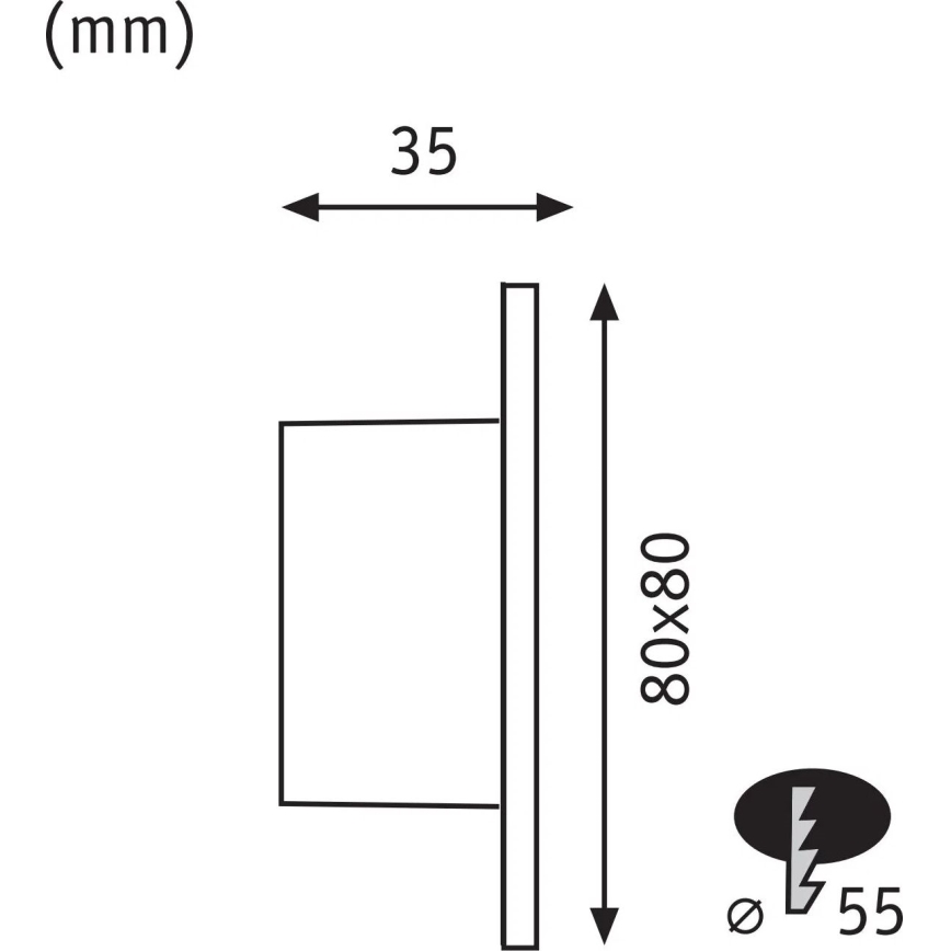 Paulmann 80004 - LED/1W Осветително тяло за стълби с сензор TSARO 230V олово/черно