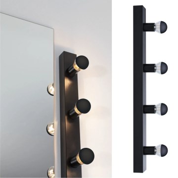 Paulmann 80099 - 4xE14/40W IP44 Лампа за огледало в баня REGULA 230V черен