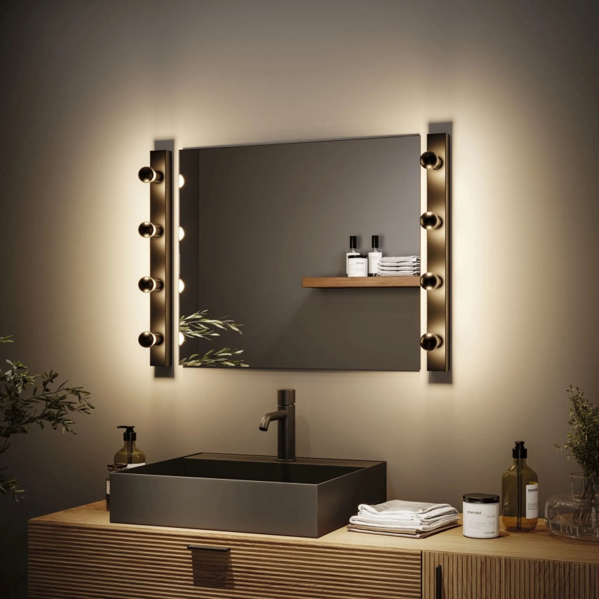 Paulmann 80099 - 4xE14/40W IP44 Лампа за огледало в баня REGULA 230V черен