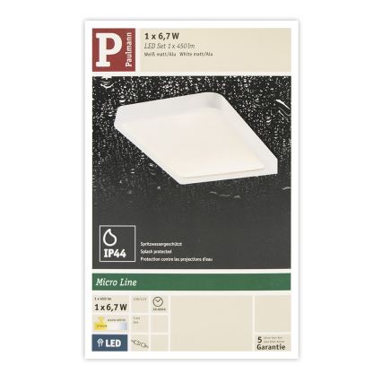 Paulmann 92032 - LED/6,7W Лампа за под кухненски шкаф VANE 230V IP44