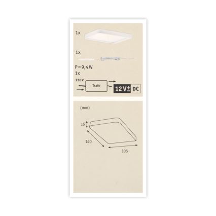 Paulmann 92032 - LED/6,7W Лампа за под кухненски шкаф VANE 230V IP44