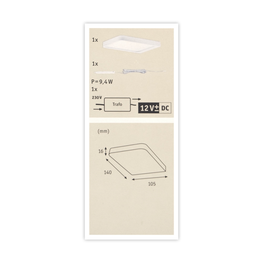 Paulmann 92032 - LED/6,7W Лампа за под кухненски шкаф VANE 230V IP44