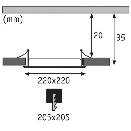 Paulmann 92066 - LED/18W IP44 Лампа за вграждане в баня 230V