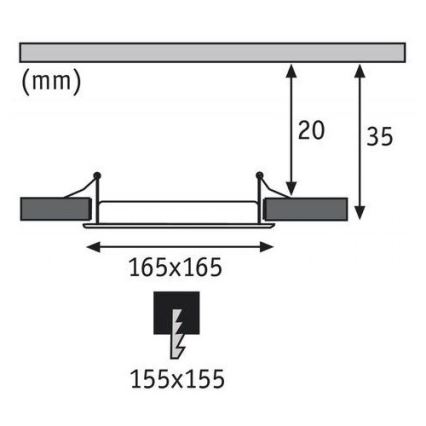 Paulmann 92077 - LED/12W IP44 За баня Осветление за окачен таван QUAL 230V 4000K